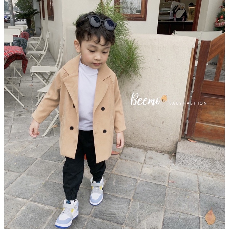 Áo khoác vest Măng tô công tử bé trai