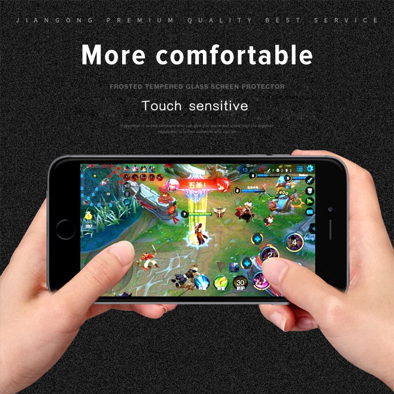 Kính cường lực mờ 9H che toàn phần cho IPhone X 7 8 6 6s Plus XS MAX XR X 11 Pro max