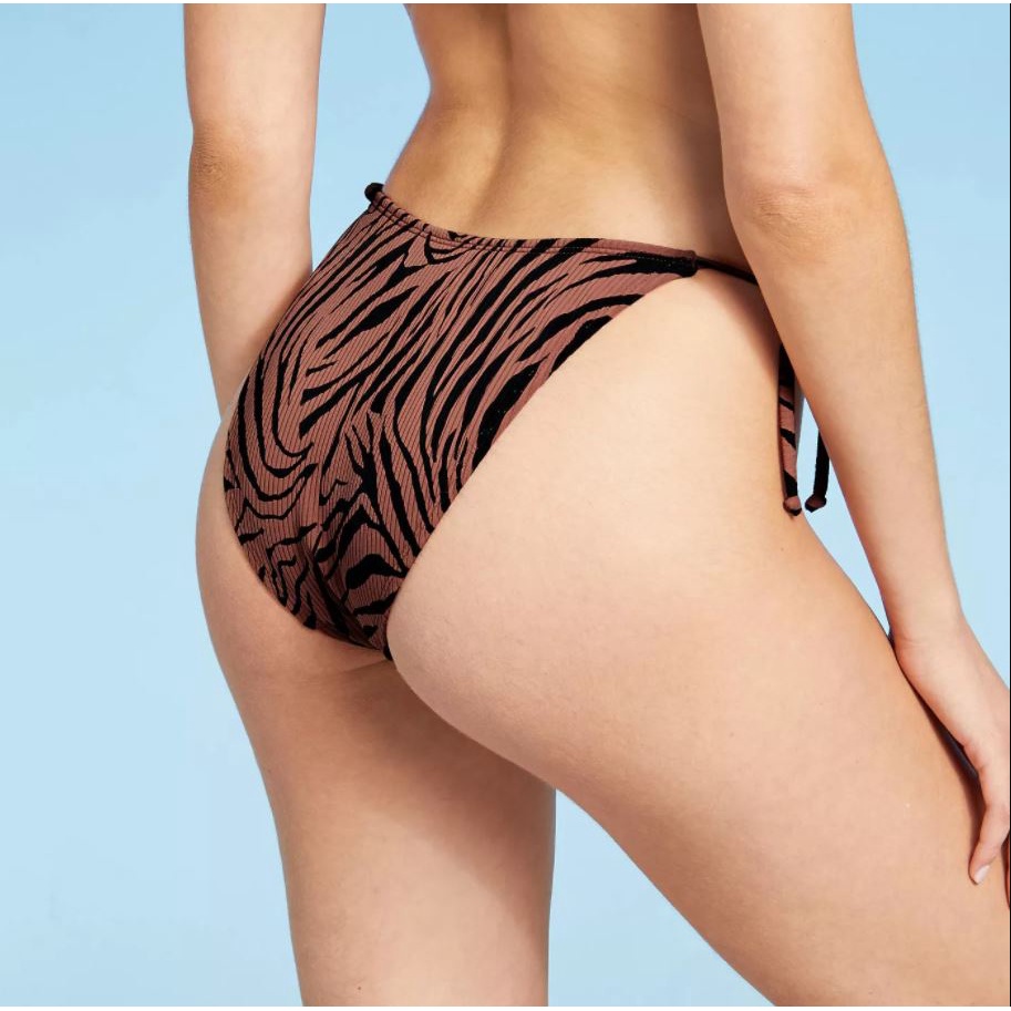 Swimming - Bộ đồ bơi - bikini 2 mảnh họa tiết nâu vằn - Hàng VNXK
