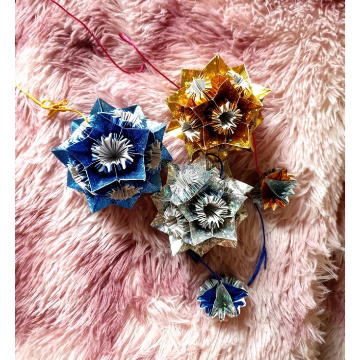 QUẢ CẦU GIẤY TRANG TRÍ HANDMADE-HOA GIẤY HÌNH CẦU TRANG TRÍ-VY SHOP