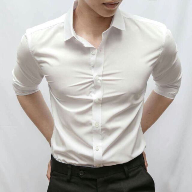 [Freeship từ 99k] áo sơ mi nam đen dài tay phom ôm body Hàn Quốc
