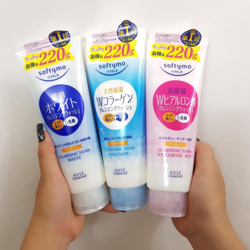 💎[HÀNG CHÍNH HÃNG]💎 Sữa rửa mặt KOSE Softymo sữa rửa mặt Collagen White Hyaluronic Acid 220g Maneki 💧 | BigBuy360 - bigbuy360.vn