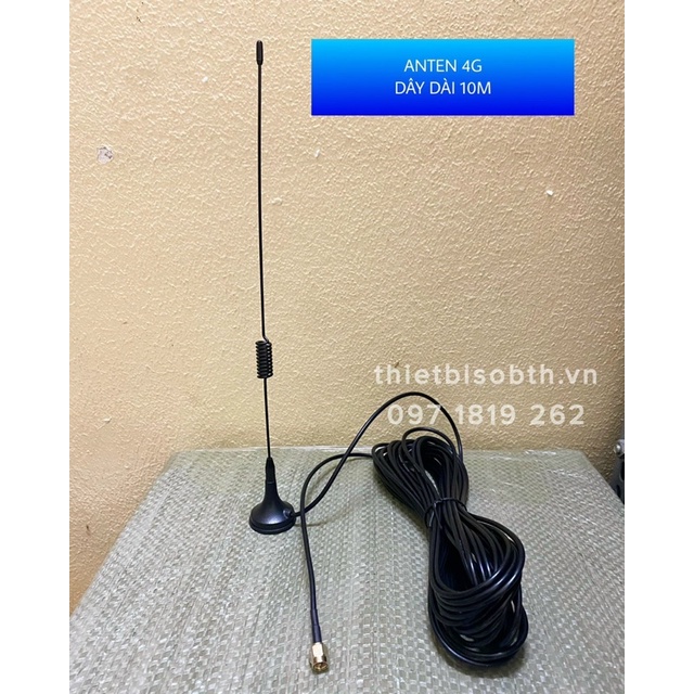 Anten thu sóng 3G/4G chuẩn SMA 15dBi thân 36cm cáp dài 10M | BigBuy360 - bigbuy360.vn