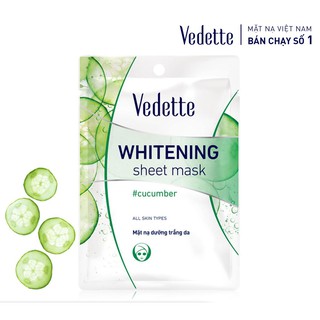 ❤️ MẶT NẠ GIẤY TRẮNG DA DƯA LEO 22ml VEDETTE