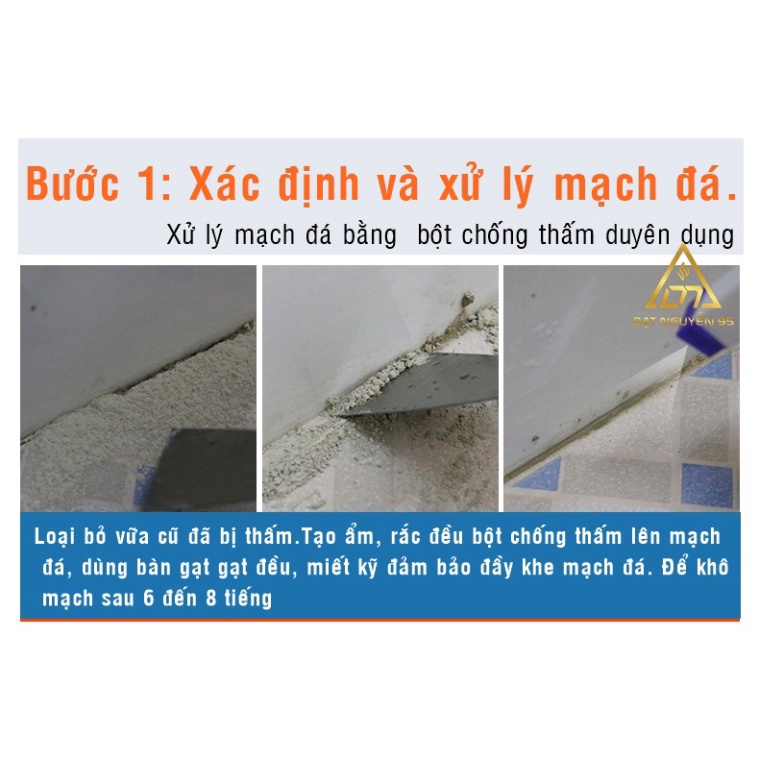 Keo chống thấm 2 thành phần trong suốt  sử lý chống thấm mặt sàn nhà vệ sinh, quét bảo vệ gạch men