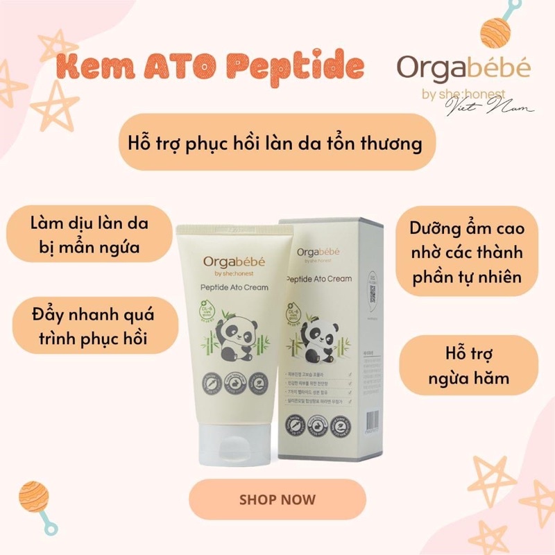 Kem dưỡng da/ làm dịu da thần thánh cho bé Orgabebe Ato Hàn Quốc