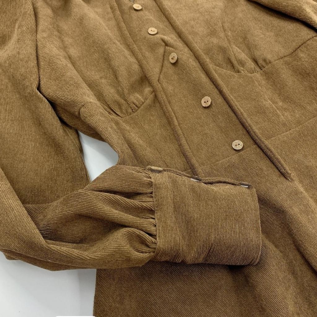 Váy nữ thiết kế nhung tăm đầm nhung dáng suông trẻ trung xinh xắn HN Clothing V32 | BigBuy360 - bigbuy360.vn