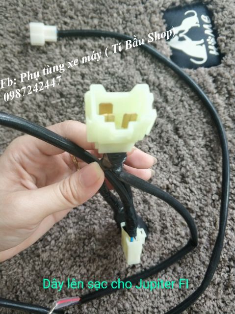 DÂY LÊN SẠC CHUYỂN ĐIỆN BÌNH cho Jupiter FI chỉ cắm giắc