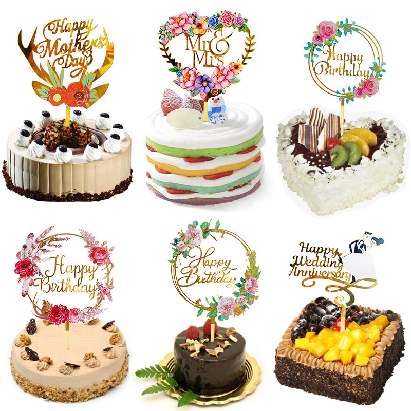 Mới Phụ Kiện Trang Trí Bánh Kem Chữ Happy Birthday