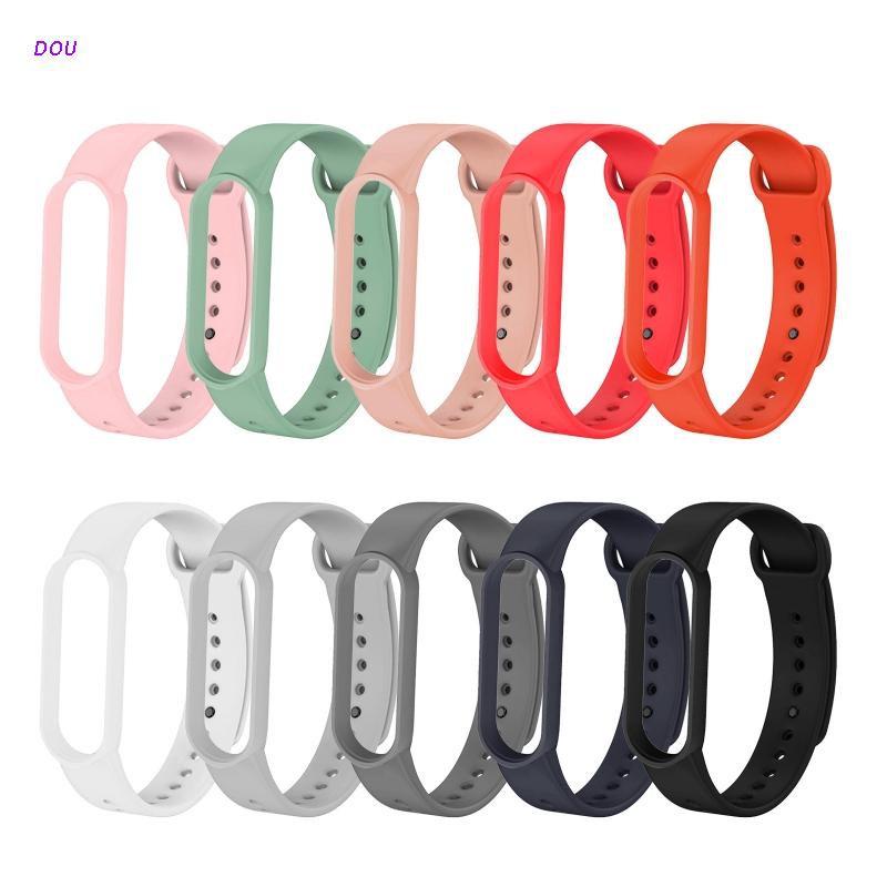 Dây Đeo Thay Thế Chất Liệu Silicon Màu Trơn Cho Mi Band 6 Silicone