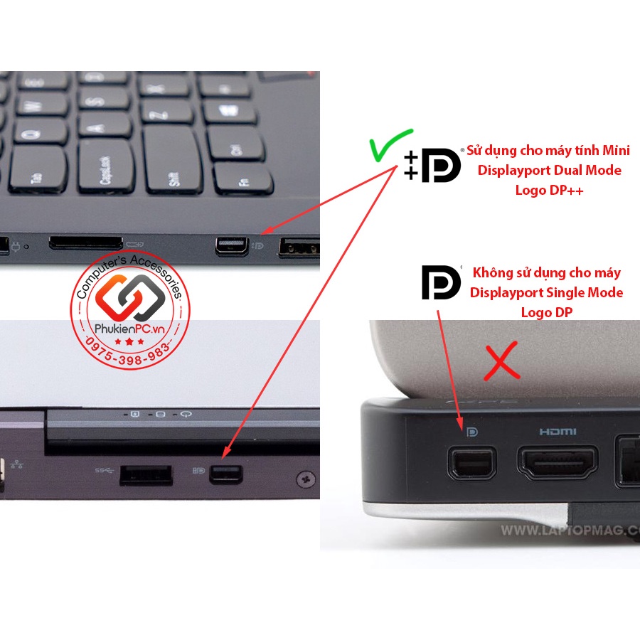 Passive Adapter chuyển đổi Mini Displayport sang DVI 24+5 FullHD 1080 dùngkết nối card màn hình VGA, Laptop ra màn hình
