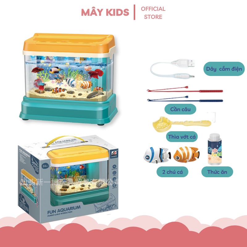Đồ chơi bể cá, câu cá sinh động cho bé có âm nhạc và ánh sáng - Mây Kids