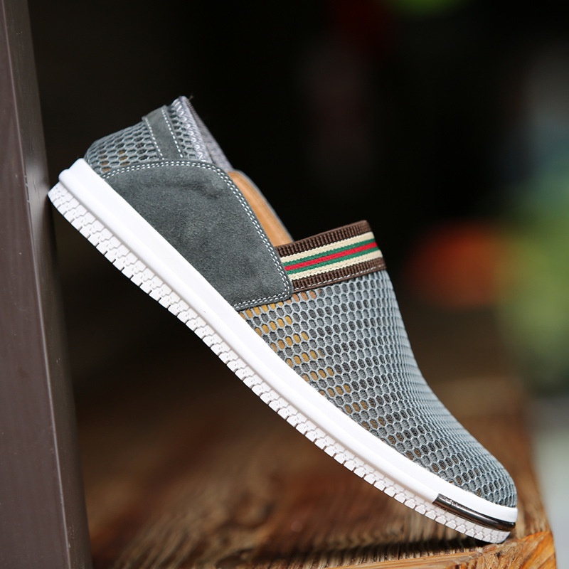 Giày slipon nam G104, giày vải nam sợi dệt lưới thoáng khí phong cách đơn giản, độc đáo, cá tính