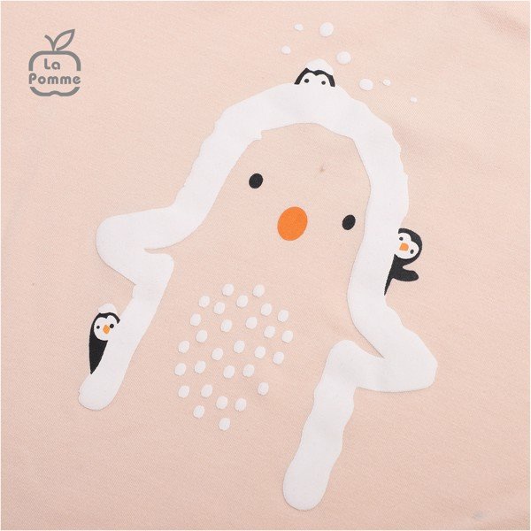 La pomme sale 2021- SL228 Bộ dài  tay bé gái Cánh cụt tuyết Lapomme