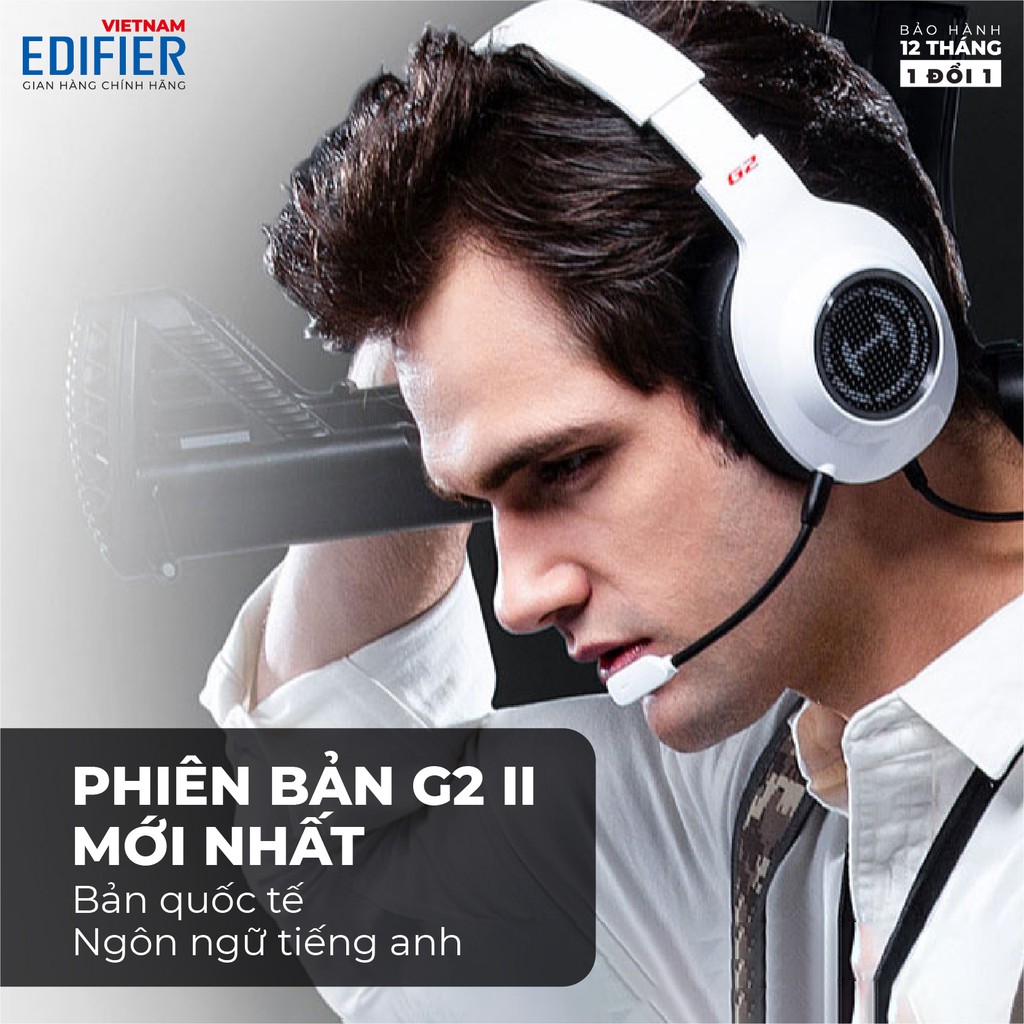 Tai nghe gaming EDIFIER G2 II Kèm Mic đàm thoại Âm thanh vòm - Hàng phân phối chính hãng Bảo hành 12 tháng 1 đổi 1