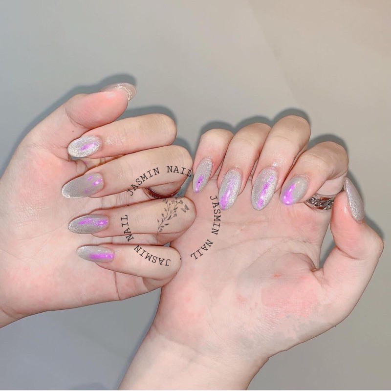 [Mã NHUQAD giảm 10% đơn 100k][NAIL BOX] Nailbox móng úp thiết kế sẵn mẫu mắt mèo kim cương ánh xà cừ
