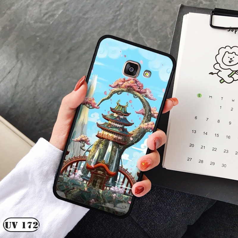 Ốp lưng  Samsung Galaxy A7 2016 - Lưng nhám viền dẻo in 2D
