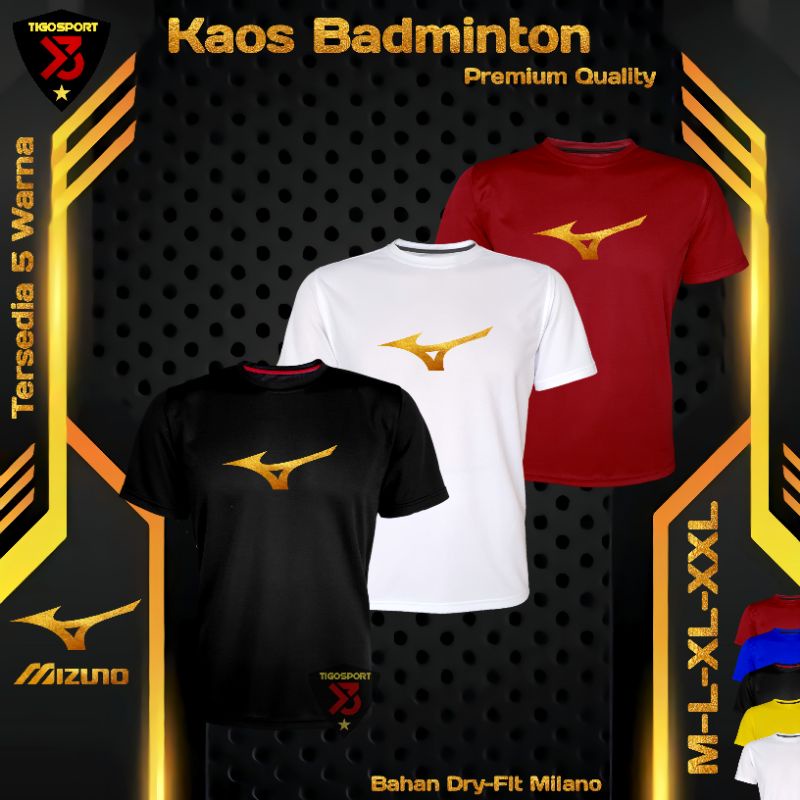 Mizuno Áo Thun Chơi Cầu Lông Chất Lượng Cao