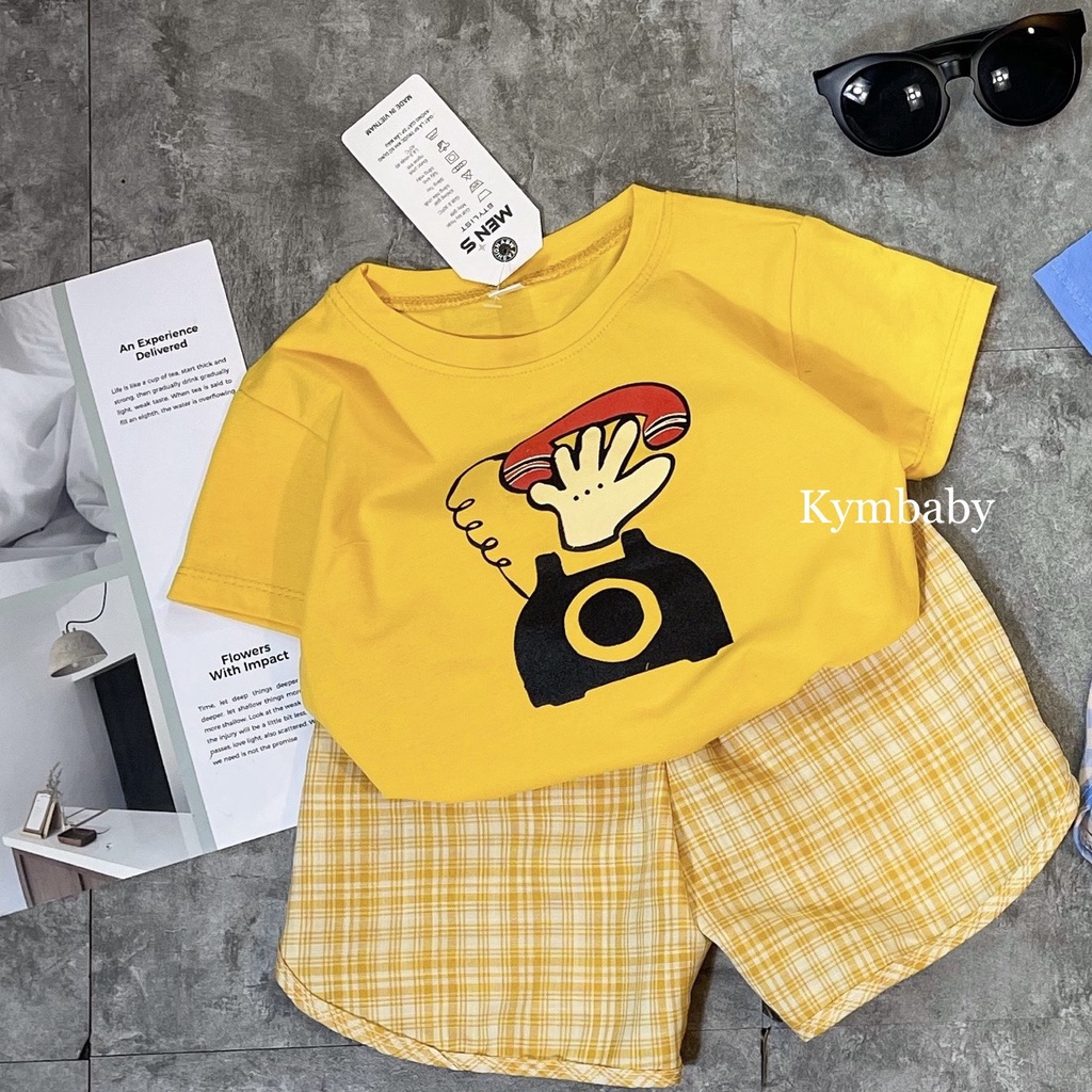 Set bộ thun cotton phối kẻ sọc cho bé S730 [Form nhỏ hơn 1 size]