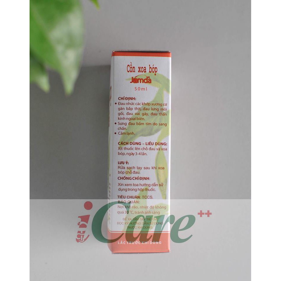 CỒN XOA BÓP JAMDA 50ML