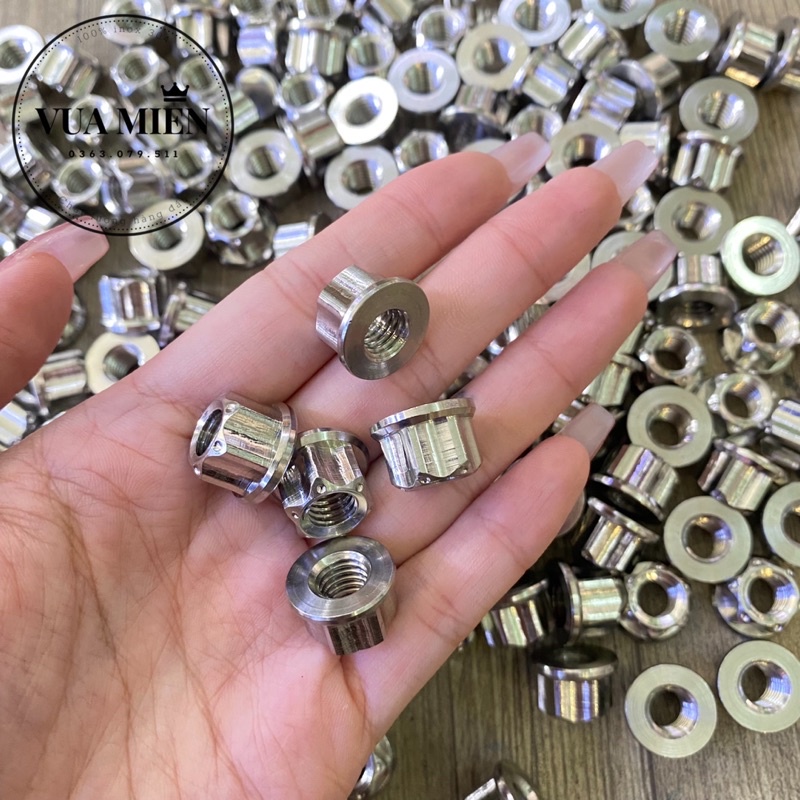 Tán 8li đầu hở inox 304 cho các dòng xe