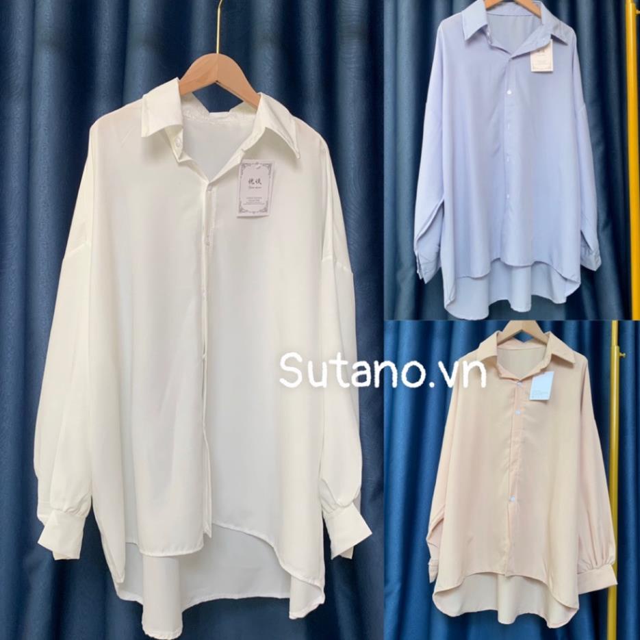 Áo sơ mi nữ thụng form rộng phong thái tươi trẻ A633 Nội Y Xanh hàng đẹp trendy