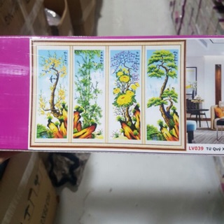 Tranh đính đá tiểu ngư canh mục