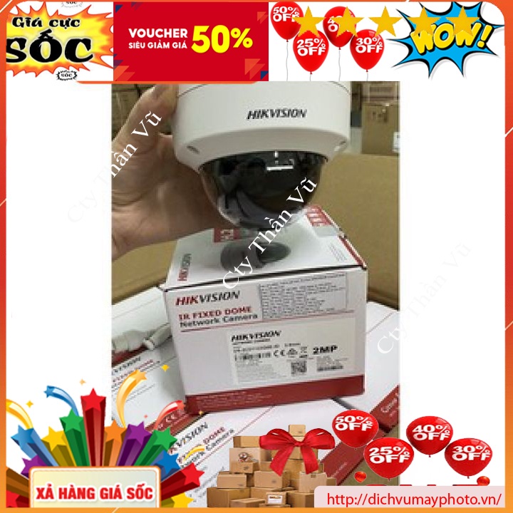 Camera DS-2CD1123G0E-ID IP Hik 2MP không POE kholinhkien