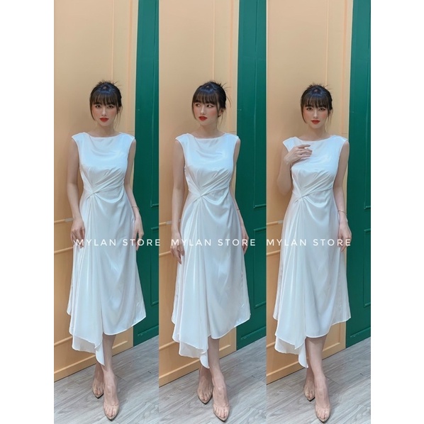 ĐẦM THIẾT KẾ MYLAN STORE TRẮNG CHẤT LỤA MỀM MÁT ĐỦ SIZE