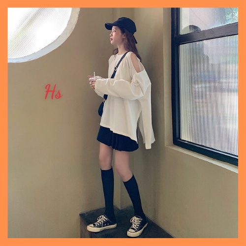 Áo khoét 2 bên vai xẻ lệch tầng - Áo nữ phong cách trẻ trung - LYLY STORE