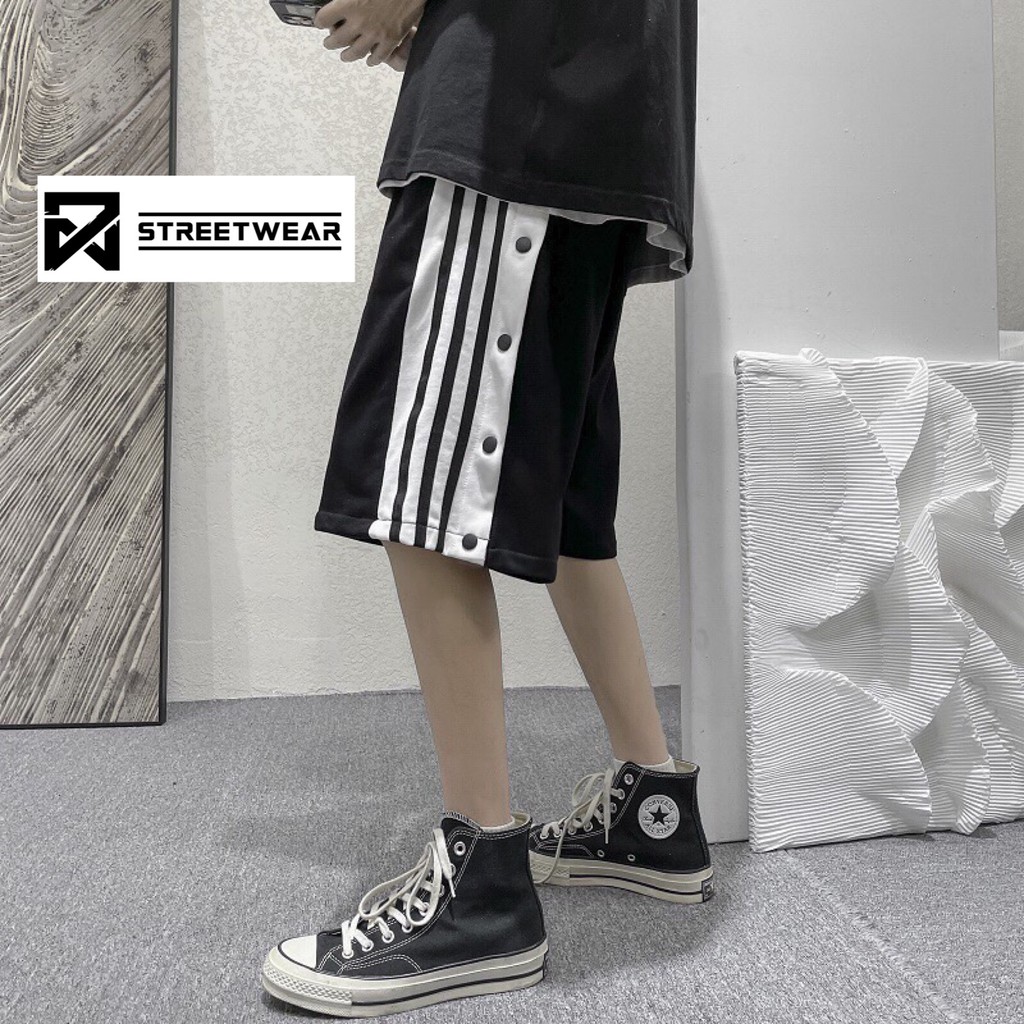 Quần short cúc bấm ống rộng dáng lửng unisex thời trang Hàn Quốc n7official