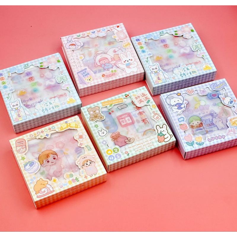 HỘP QUÀ 8 TẤM STICKER CPP, PET SIÊU XINH