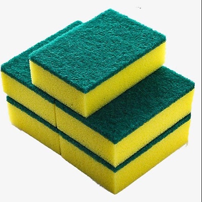 Miếng rửa chén bát 2 mặt xanh vàng  bọt biển tiện dụng