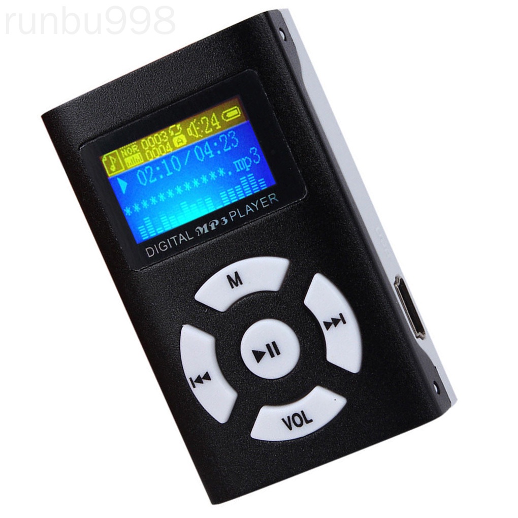 Máy nghe nhạc mp3 mini hỗ trợ thẻ micro sd/tf màn hình lớn hỗ trợ usb