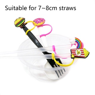 BLACKON Drinking Straw Plug Silicone Drinking Dust Cap Tips Cover Kitchen Tool Reusable Dust-proof Cup Accessory Cartoon Straw Tips Cover Splash Proof Plugs