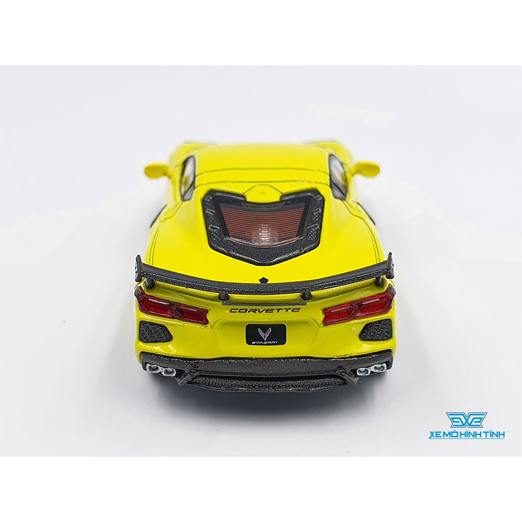 Xe Mô Hình Chevrolet Corvertte Stingray 2020 Accelerate Yellow Metallic LHD Tỉ lệ 1:64 Mini GT (Vàng)