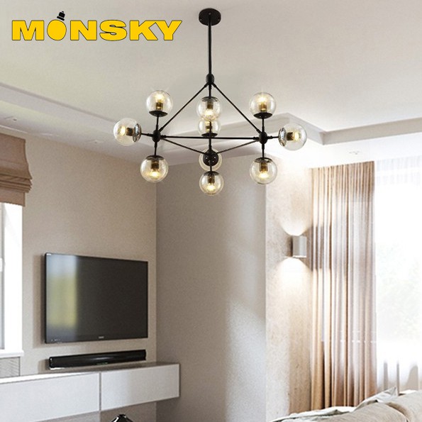 Đèn chùm MONSKY ORIC phòng khách 10 bóng cao cấp
