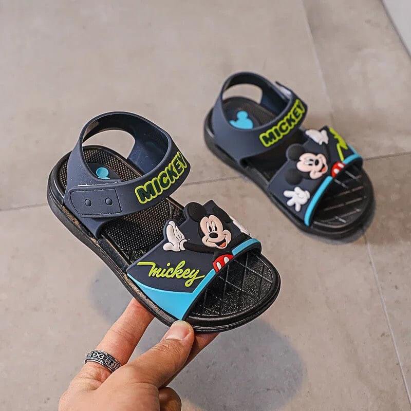Sandal nhựa dẻo Mickey màu đen