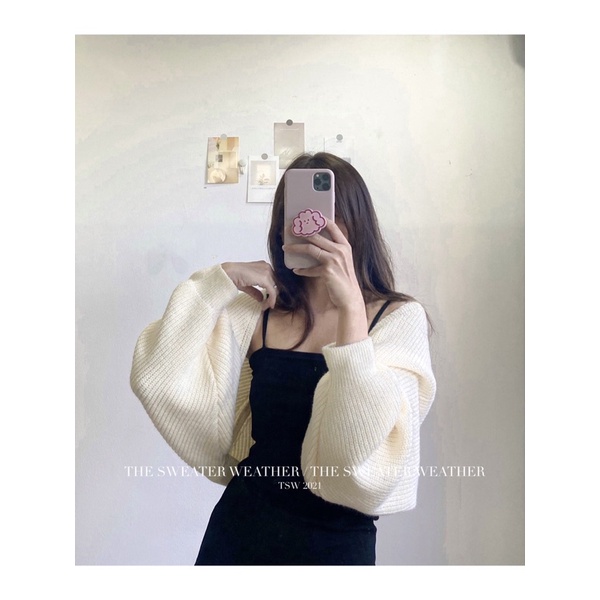 Áo cardigan len khoác dáng croptop, áo cardigan lửng len đẹp loại 1 (Ảnh thật) | BigBuy360 - bigbuy360.vn