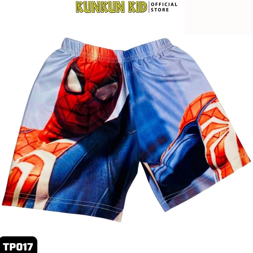 Đồ Bộ bé trai Thun Lạnh hình Nhện Spiderman size đại từ 10-40kg Kunkun Kid TP017