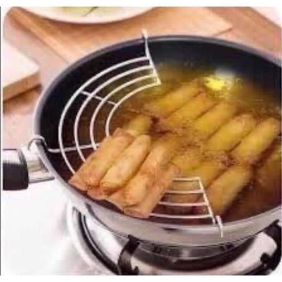 Vỉ Gác Chảo Inox Chiên Rán Đồ Ăn Giúp Loại Bỏ Mỡ Thừa Đọng Trên Thực Phẩm, Loại Dày Đẹp Hàng Việt Nam Chất Lượng Cao