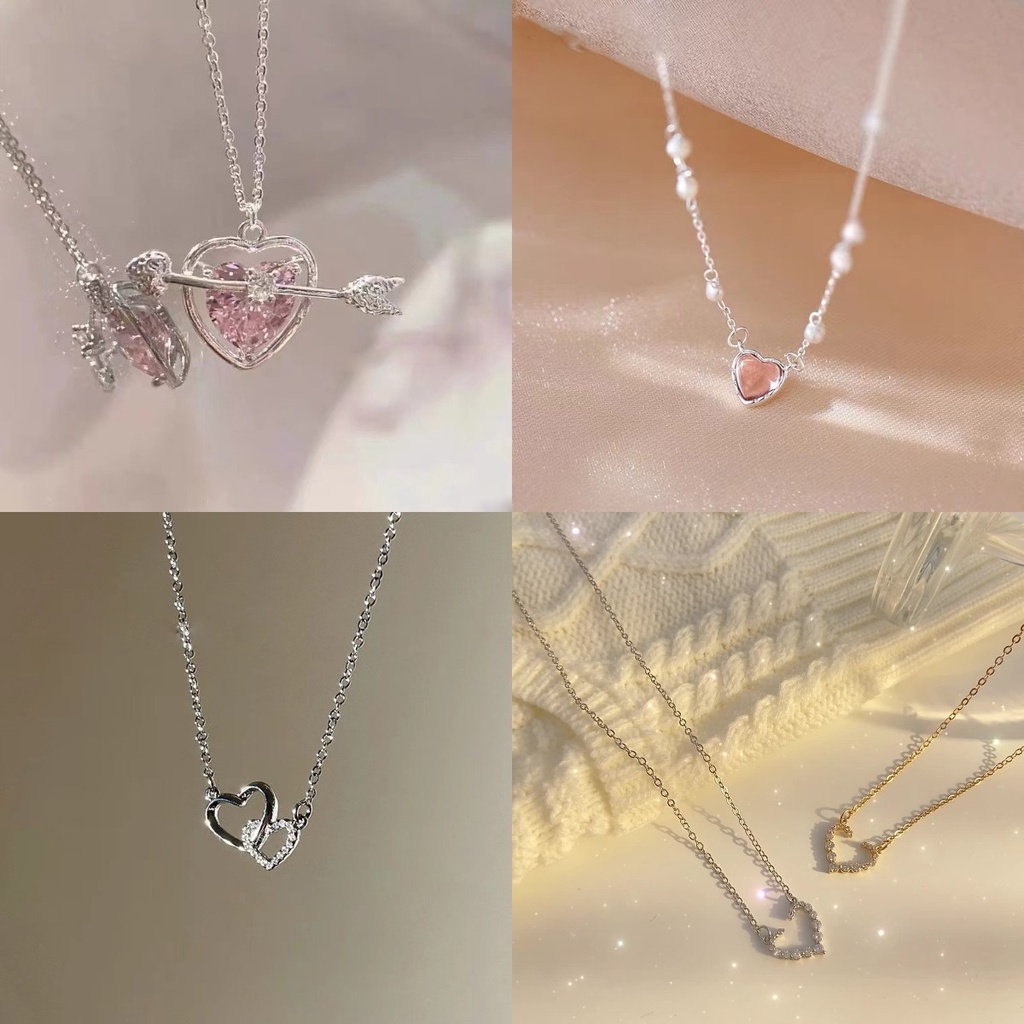 Vòng cổ Nữ Mặt Trái Tim Thời Trang Hàn Quốc