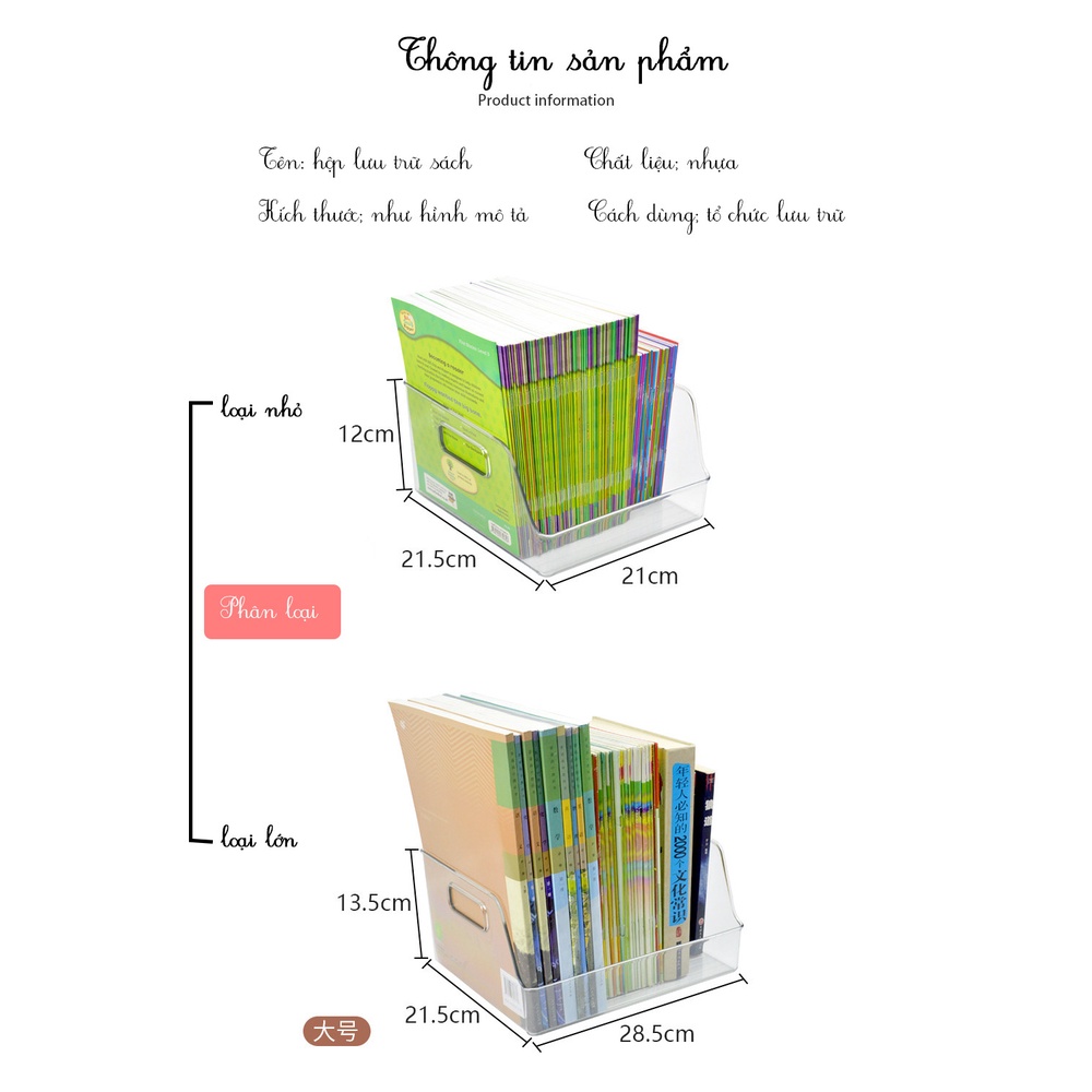 Kệ sách trong suốt ,khay đựng sách để bàn siêu xinh văn phòng phẩm K1