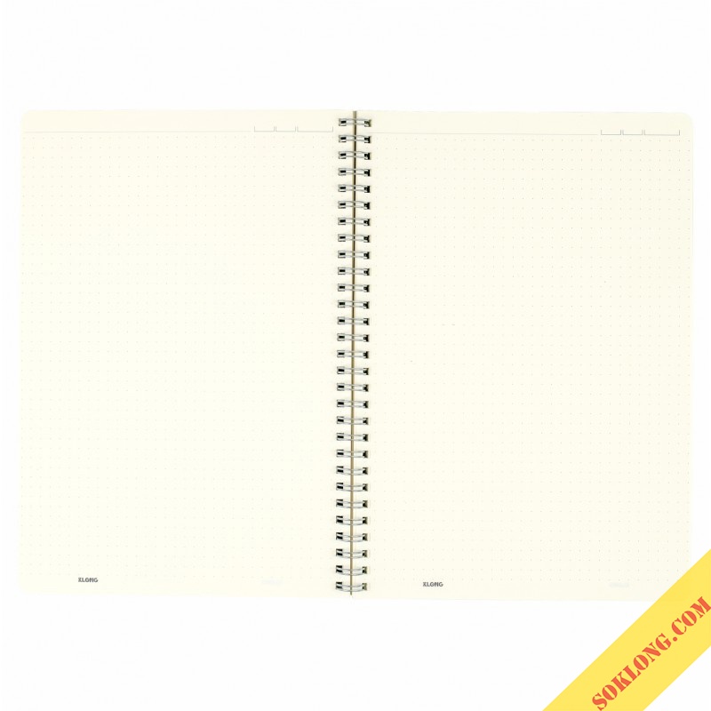 Vở B5 Klong 200 trang Dot grid Ms 579 lò xo kép [Chọn Màu] bìa nhựa, cuốn tập sổ Klong