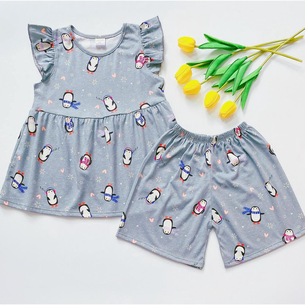 Bộ thun cotton xuất dư mùa hè Gymboree dành cho bé gái từ 23kg đến 33kg