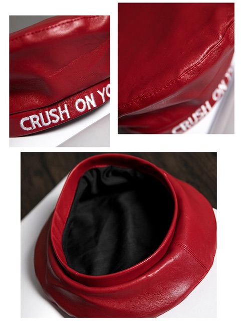 MŨ NỒI BERET DA CRUSH ON YOU