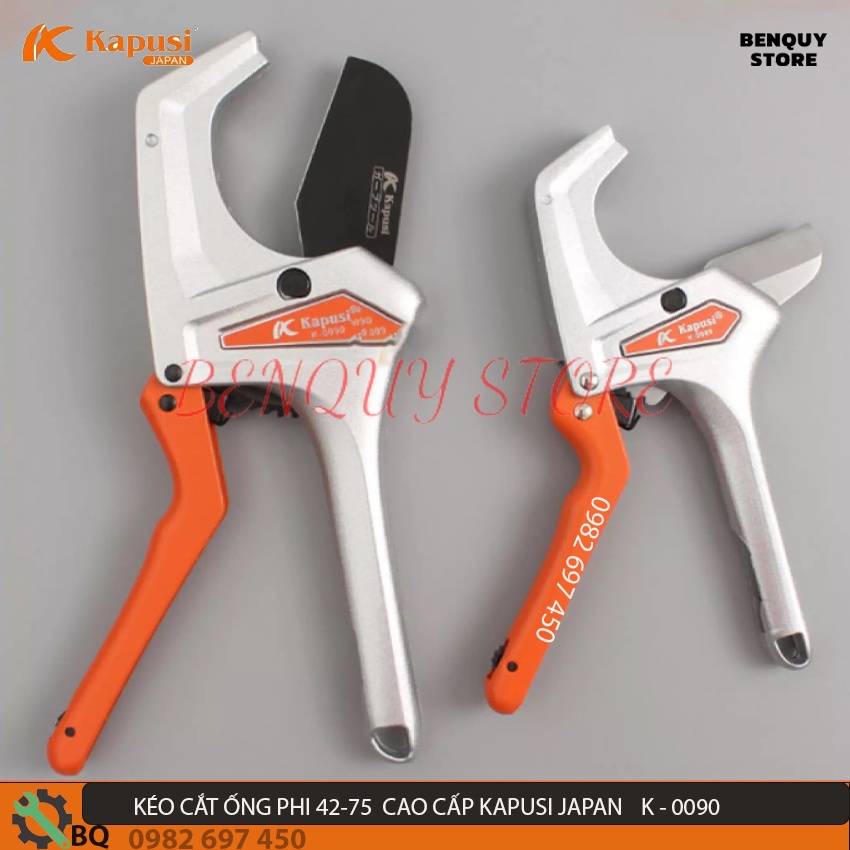 Kéo Cắt Ống Nhựa PVC PPR PE PU Kapusi Japan Φ51mm Bảo Hành 6 Tháng - Kéo Cắt Ống Nước Cao Cấp Tiêu Chuẩn NHẬT.