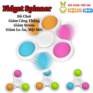 Fidget Spinner Pop It, Đồ Chơi Con Quay Có Bong Bóng Tròn Để Bóp, Giúp Giảm Căng Thẳng, Vui Nhộn Dành Cho Bé