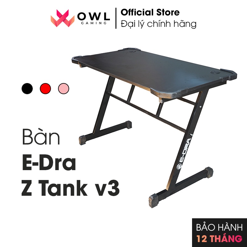 Bàn gaming E-Dra Z Tank v.3 (Black / Red / Pink) - Hàng chính hãng