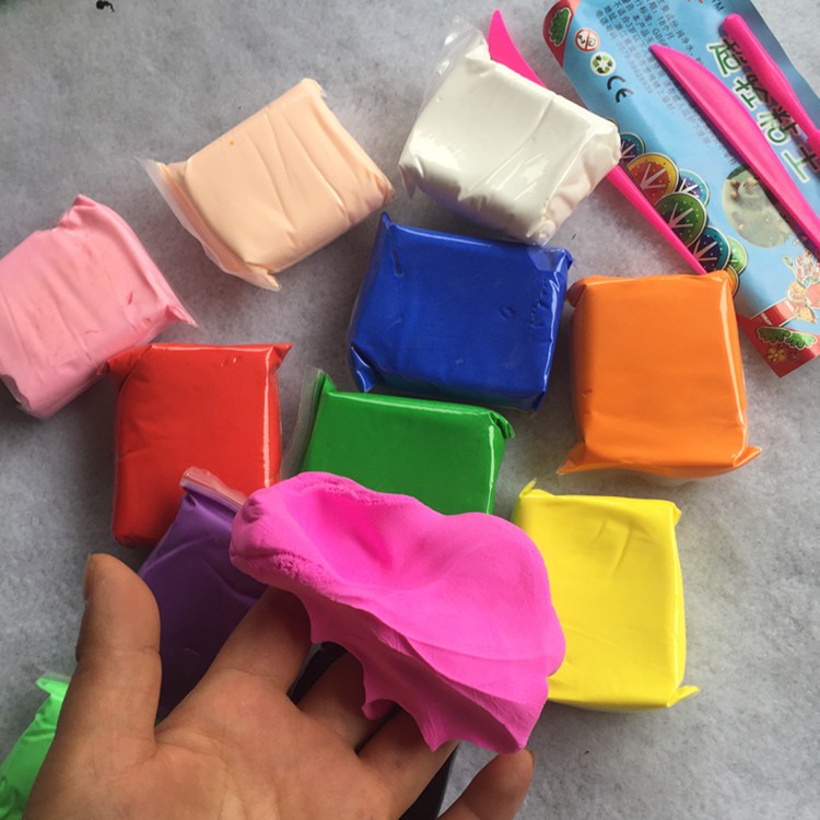 Combo 12 gói đất sét nhật Soft Clay, nguyên liệu làm butter slime
